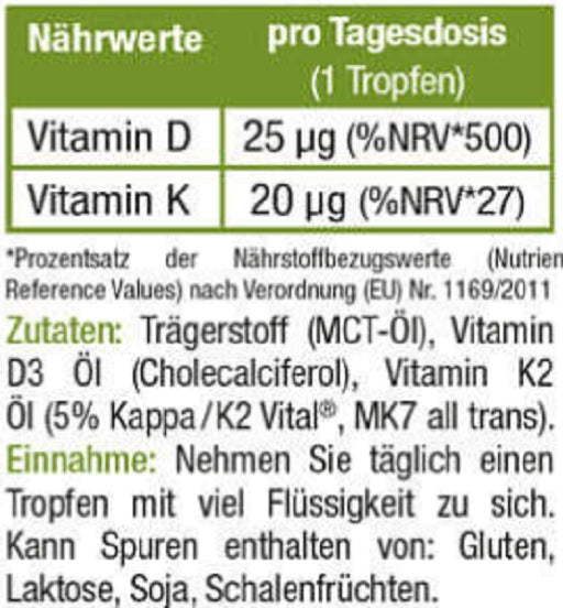 Sinob Vitamin D3 + K2 Tropfen 10ml