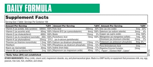 Universal Daily Formula 100 Tab.