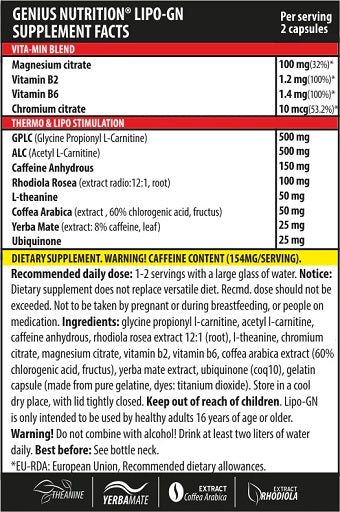 Genius Nutrition LIPO-GN 90 Kapseln