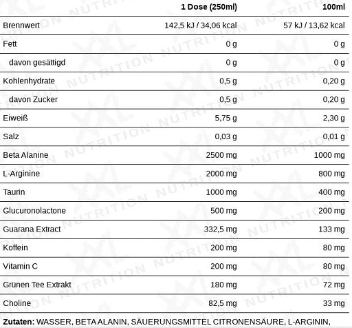 XXL Nutrition Venom Pre Workout Drink 6er Sour Berry