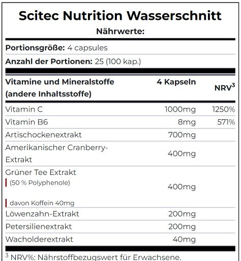 Scitec Water Cut 100 Kapseln