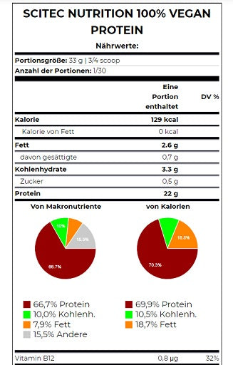 Scitec 100% Vegan Protein 1000g