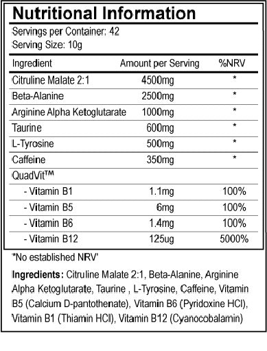 Extreme Labs - NO3 PreWorkout 42 Serverings